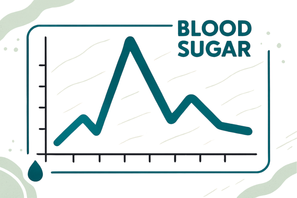 A graph of a blood sugar spike.