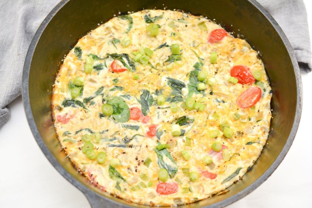 Egg White Frittata in a skillet.