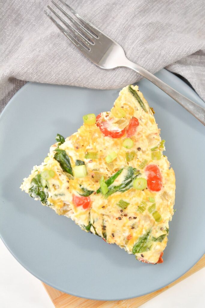 Egg White Frittata on a gray plate.