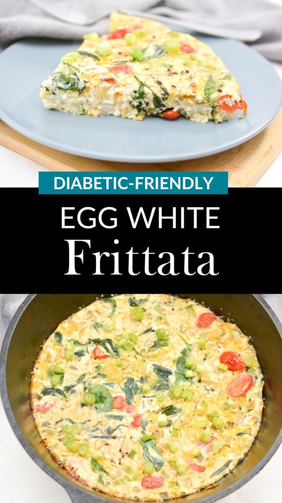 Egg White Frittata Pinterest pin.