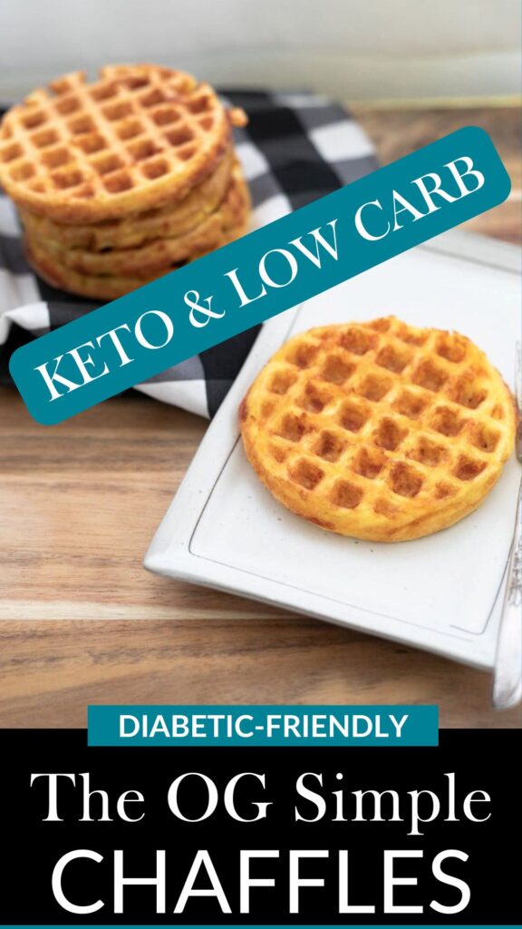 Keto Chaffles Pinterest pin.