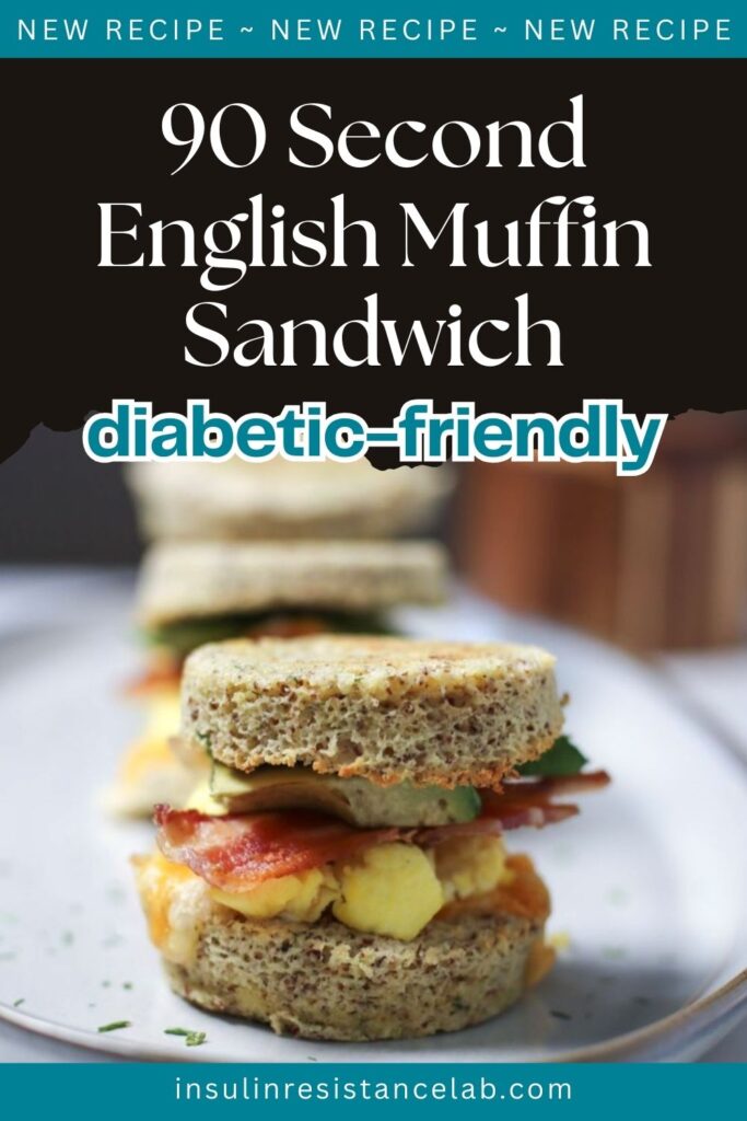 90 Second English Muffin Sandwiches Pinterest pin.