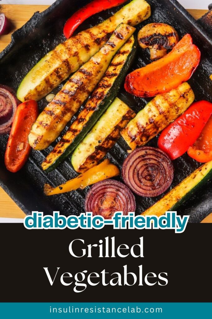 Balsamic Grilled Vegetables on a grill pan.